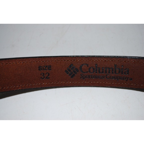 Vintage Columbia Leather Belt Southwestern Native Print Size 32 - Picture 4 of 4